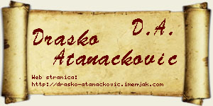 Draško Atanacković vizit kartica
